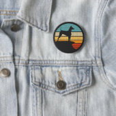 Xoloitzcuintli Retro 60s 70s Hondenliefhebber Eig Ronde Button 5,7 Cm (In situ)