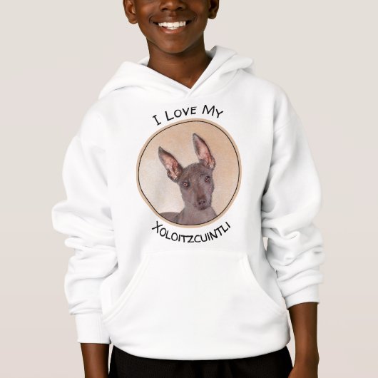 Xoloitzcuintli schilderen - Kute Original Dog Art (Voorkant)