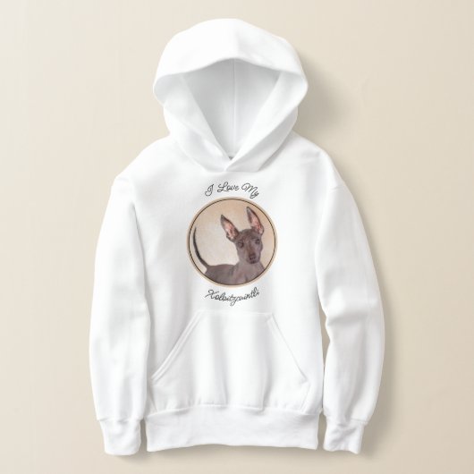 Xoloitzcuintli schilderen - Kute Original Dog Art (Laagn)