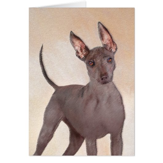 Xoloitzcuintli schilderen - Kute Original Dog Art (Voorkant)