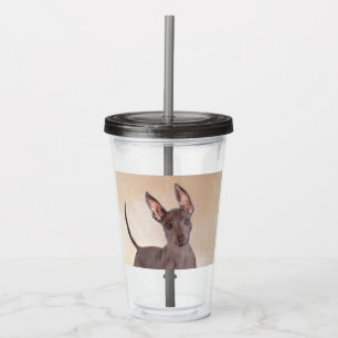 Xoloitzcuintli schilderen - Kute Original Dog Art Acryl Drinkbeker