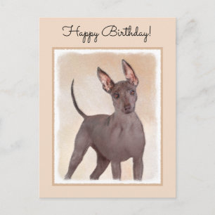 Xoloitzcuintli schilderen - Kute Original Dog Art Briefkaart