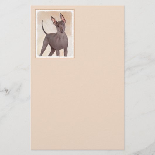 Xoloitzcuintli schilderen - Kute Original Dog Art Briefpapier (Voorkant)