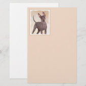 Xoloitzcuintli schilderen - Kute Original Dog Art Briefpapier (Voorkant / Achterkant)