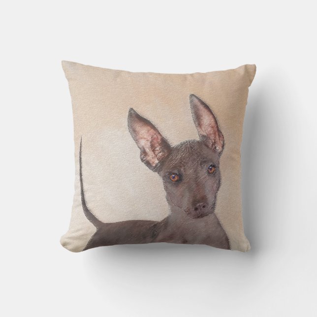 Xoloitzcuintli schilderen - Kute Original Dog Art Buitenkussen (Voorkant)