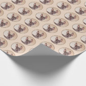 Xoloitzcuintli schilderen - Kute Original Dog Art Cadeaupapier (Hoek)