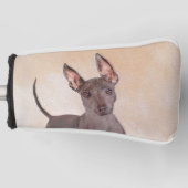 Xoloitzcuintli schilderen - Kute Original Dog Art Golfheadcover (Voorkant)