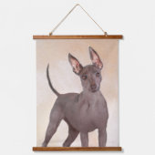 Xoloitzcuintli schilderen - Kute Original Dog Art Hangend Wandkleed (Voorkant)