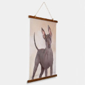 Xoloitzcuintli schilderen - Kute Original Dog Art Hangend Wandkleed (Gebogen)