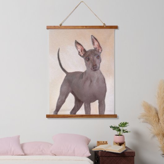 Xoloitzcuintli schilderen - Kute Original Dog Art Hangend Wandkleed (Slaapkamer)