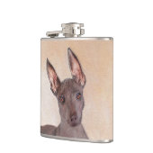 Xoloitzcuintli schilderen - Kute Original Dog Art Heupfles (Links)