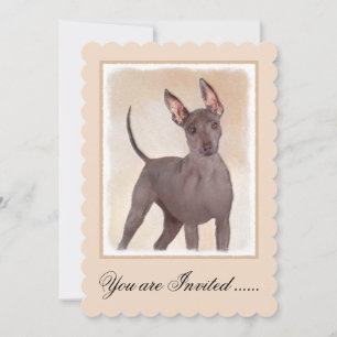 Xoloitzcuintli schilderen - Kute Original Dog Art Kaart