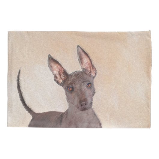 Xoloitzcuintli schilderen - Kute Original Dog Art Kussensloop (Achterkant)