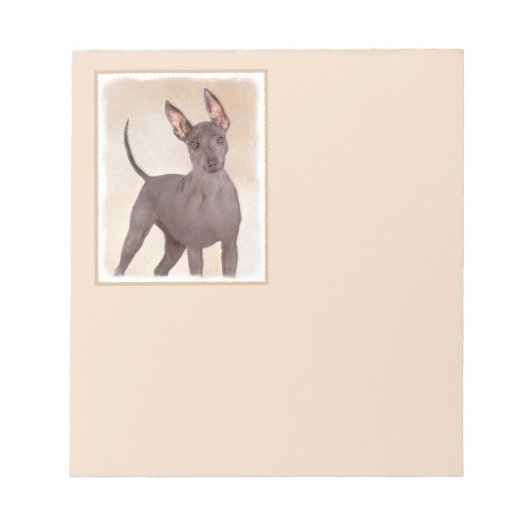 Xoloitzcuintli schilderen - Kute Original Dog Art Notitieblok (Voorkant)