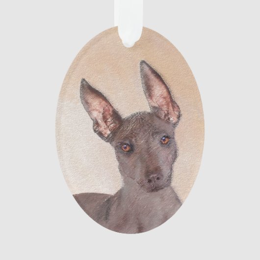 Xoloitzcuintli schilderen - Kute Original Dog Art Ornament (voorkant)