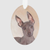 Xoloitzcuintli schilderen - Kute Original Dog Art Ornament (achterkant)