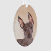 Xoloitzcuintli schilderen - Kute Original Dog Art Ornament (voorkant)