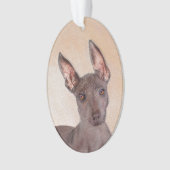Xoloitzcuintli schilderen - Kute Original Dog Art Ornament (voorkant)