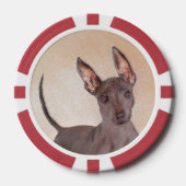 Xoloitzcuintli schilderen - Kute Original Dog Art Poker Chips (Voorkant)