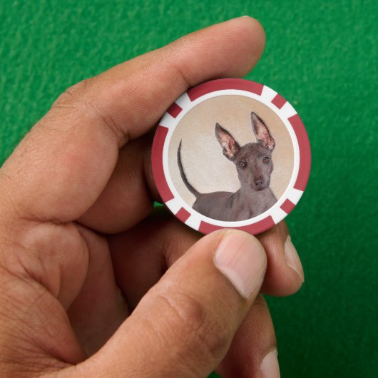 Xoloitzcuintli schilderen - Kute Original Dog Art Poker Chips (Hand)