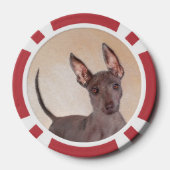 Xoloitzcuintli schilderen - Kute Original Dog Art Poker Chips (Achterkant)