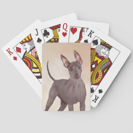 Xoloitzcuintli schilderen - Kute Original Dog Art Pokerkaarten (Achterkant)
