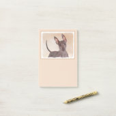 Xoloitzcuintli schilderen - Kute Original Dog Art Post-it® Notes (Op bureau)