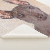 Xoloitzcuintli schilderen - Kute Original Dog Art Sherpa Deken (3/4)