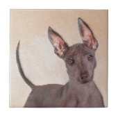 Xoloitzcuintli schilderen - Kute Original Dog Art Tegeltje (Voorkant)