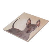 Xoloitzcuintli schilderen - Kute Original Dog Art Tegeltje (Zijkant)