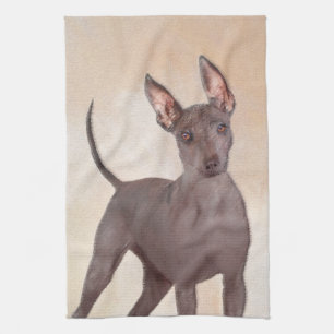 Xoloitzcuintli schilderen - Kute Original Dog Art Theedoek
