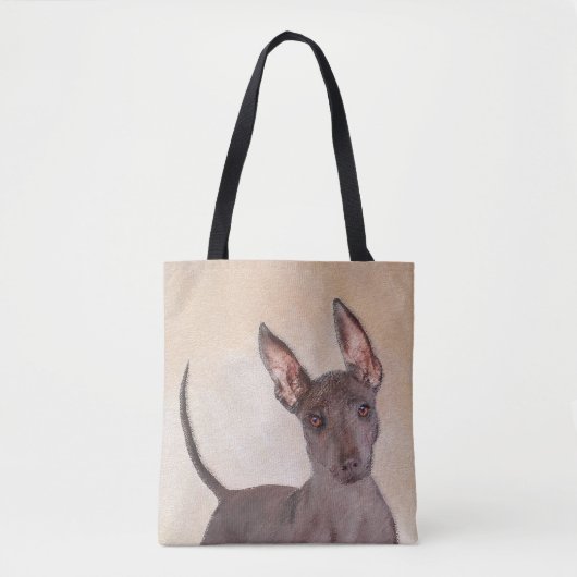 Xoloitzcuintli schilderen - Kute Original Dog Art Tote Bag (Voorkant)