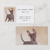 Xoloitzcuintli schilderen - Kute Original Dog Art Visitekaartje (Voorkant / Achterkant)
