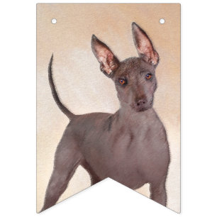 Xoloitzcuintli schilderen - Kute Original Dog Art Vlaggetjes