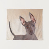 Xoloitzcuintli schilderen - Kute Original Dog Art Wandkleed (Voorkant (horizontaal))