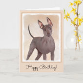 Xoloitzcuintli schilderen - Oorspronkelijke dog ma Kaart (Gele Bloem)