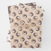 Xoloitzcuintli schilderij Haarloze Lever Rode Hond Inpakpapier Vel (In situ)