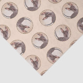 Xoloitzcuintli schilderij Haarloze Lever Rode Hond Tissuepapier (Detail)