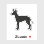 Xoloitzcuintli silhouet sticker (Vel)