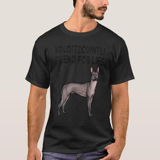 Xoloitzcuintli-vriendschap voor het leven t-shirt (Voorkant)