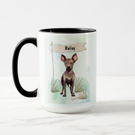 Xoloitzcuintli Watercolor Personalized Dog Mok