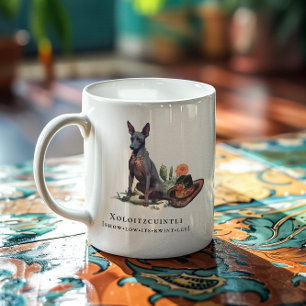 Xoloitzcuintli   Waterverf Mexicaanse Naakthond  Koffiemok