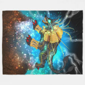 Xolotl de Aztec God Fleece Deken (Voorkant (Horizontaal))