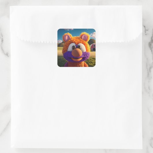 xooribus vierkante sticker (Tas)