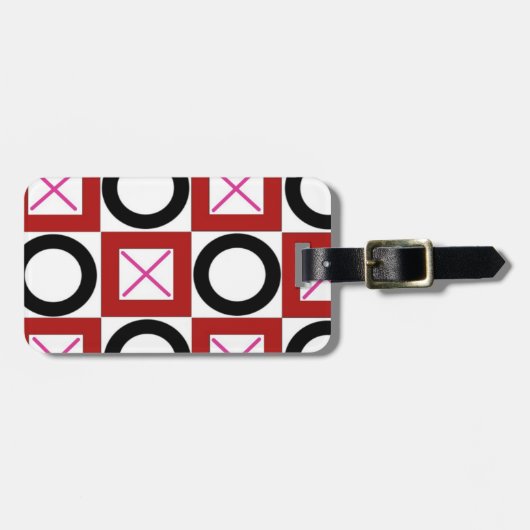 XOX Hugs en Kisses Design Bagagelabel (Voorkant horizontaal)