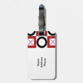 XOX Hugs en Kisses Design Bagagelabel (Achterkant verticaal)