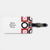 XOX Hugs en Kisses Design Bagagelabel (Achterkant horizontaal)