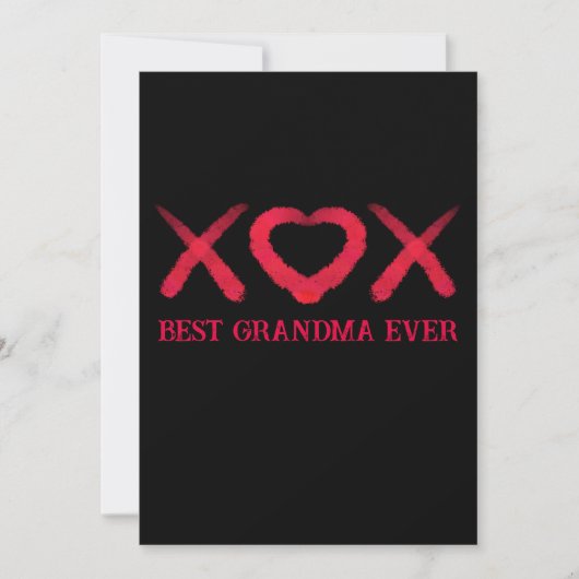 Xox, liefde, kussen, valentijn design, beste oma kaart (Voorkant)