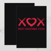 Xox, liefde, kussen, valentijn design, beste oma kaart (Voorkant / Achterkant)