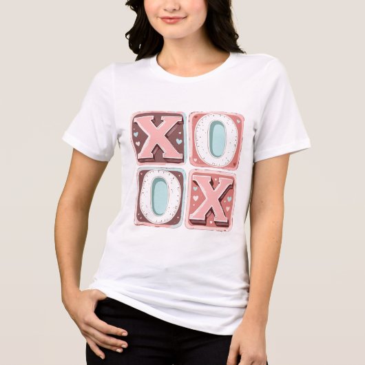 XOX ROMANCE Tri-Blend SHIRT (Voorkant)